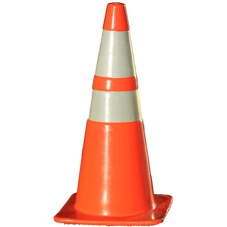 Cortina Safety Products Traffic cone, Vinyl, 28in Height, Orange 03-500-10O